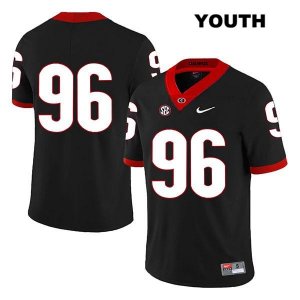 Youth Georgia Bulldogs NCAA #96 Jack Podlesny Nike Stitched Black Legend Authentic No Name College Football Jersey MKY8254AR